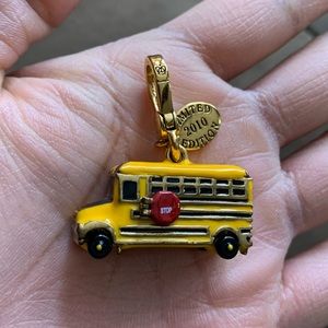 Juicy Couture School Bus Charm Limited Edition 2010 Gold EUC